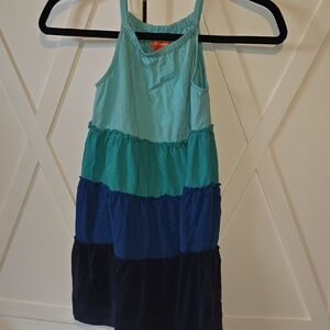 Joe Fresh Tiered Strappy Dress in Light Aqua, Teal, Blue, Navy